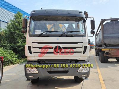 Beiben 6×4 truck mounted knuckle boom crane
