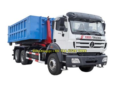 Beiben 6×4 hook lift garbage truck