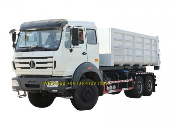 Beiben 6×4 hook loader garbage truck