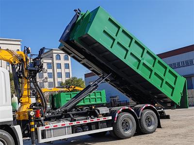 Beiben 10-wheeler hook lift truck with crane