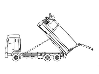 Beiben 12-wheeler hook loader garbage truck