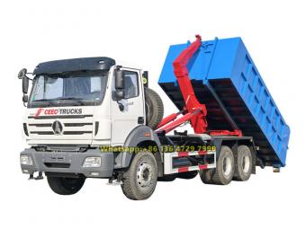 West africa Beiben 10 wheeler hook loader garbage truck