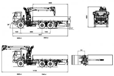 Beiben 6×6 all wheel drive boom crane truck
