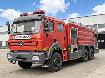 Nigeria Beiben 6×4 water foam tanker fire truck