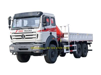 Beiben off-road knuckle boom crane truck