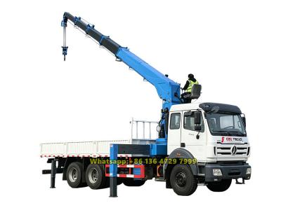 Beiben 10-wheeler 14 ton boom crane truck