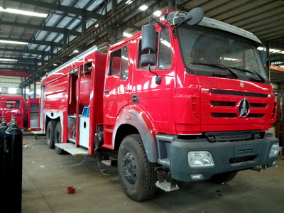 Beiben Двойная кабина 2534 пожарная машина для клиента Дубай