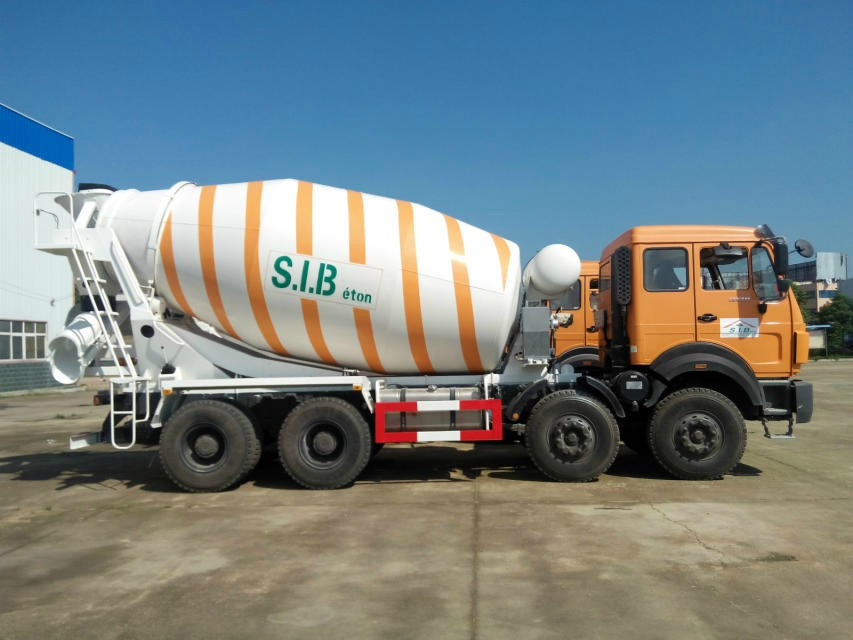 Algeria customer place order of 10 units beiben 8*4 concrete mixer trucks