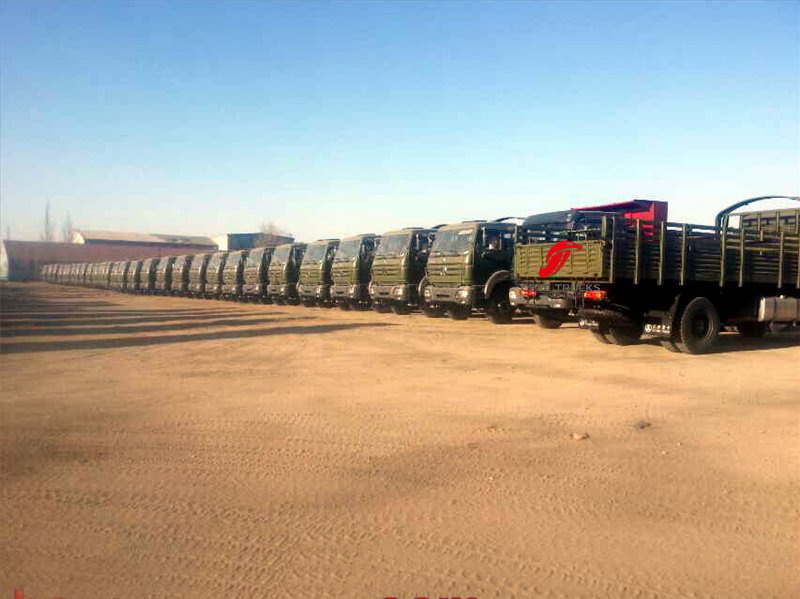 30 единиц Beiben военный грузовик экспорт в Южную Америку 