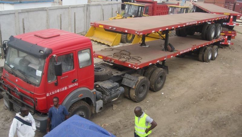 Конго, Пуэнт Нуар клиента проверить их beiben 2638 трактор грузовик и тележки подвески полуприцепа