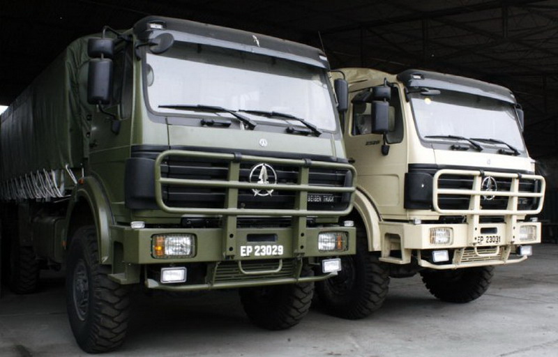 Армия Перу официально применять Beiben военные 4 * 4 грузовик и грузовик 6 * 6 