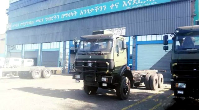 100 единиц beiben 4 * 4 грузовик SKD частей экспортируются в enthopian клиента